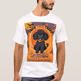 ブラックプードルハロウィーンTシャツ Tシャツ