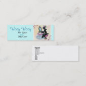 ブラックプードルブドワール名刺 スキニー名刺 (正面/裏面)