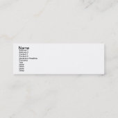 ブラックプードルブドワール名刺 スキニー名刺 (裏面)