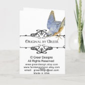 ブラックプードルブードワールレトロアート誕生日カード カード (裏面)