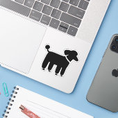ブラックプードルペットドッグデザインビニールシール シール (ノートパソコンとiPhone)