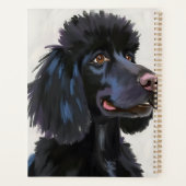 ブラックプードル | 犬の水彩ペット絵画 プランナー手帳 (裏面)