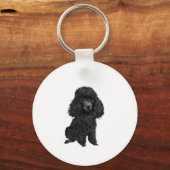 ブラックプードル(#3) キーホルダー (正面)