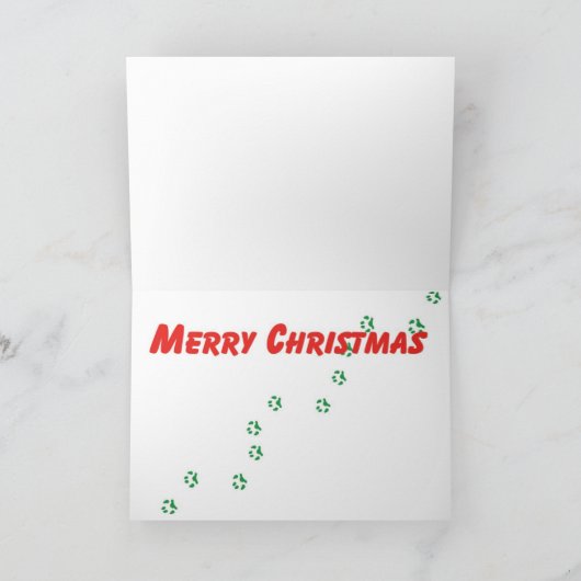 ブラックプードルnパッケージクリスマスホリデーアート シーズンカード (内部)