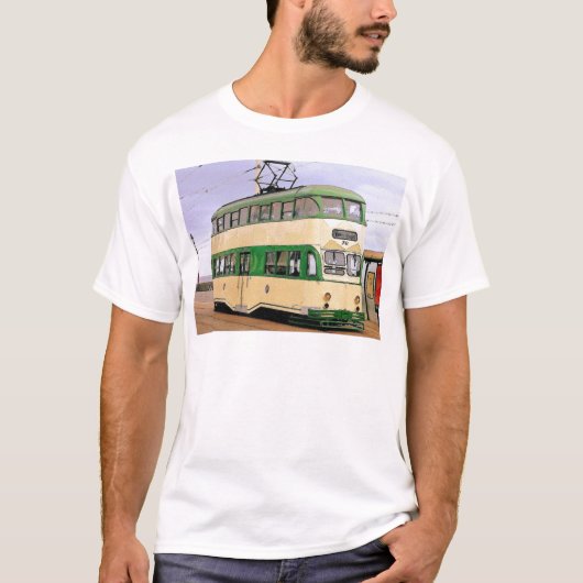 ブラックプールの市街電車 Tシャツ (正面)