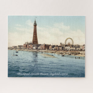 ブラックプールの遊歩道及びタワー、イギリスc1905 ジグソーパズル
