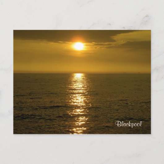 ブラックプールサンセット ポストカード (正面)