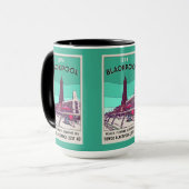 ブラックプールシーサイドリゾートイングランドヴィンテージアート マグカップ (正面左)