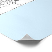 ブラックプールタワーオリジナルラインアートプリント ポスター (角)