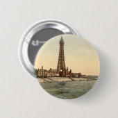 ブラックプールタワーI、Lancashire、イギリス 缶バッジ (正面&裏面)