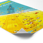 ブラックプールレトロヴィンテージトラベルポスタープリント ポスター (角)