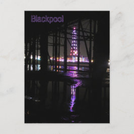 ブラックプール塔の水に映る  ポストカード