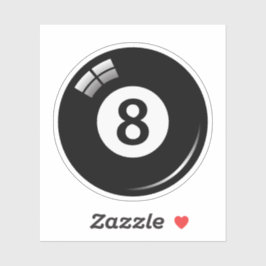 ブラックプール/ビリヤードのボール番号8 シール
