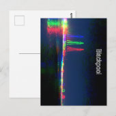 ブラックプール・ビーチ・ライト・アット・ナイト ポストカード (正面/裏面)