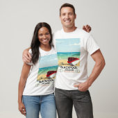 ブラックプール、ランカシャー、鉄道ポスター Tシャツ (ユニセックス)