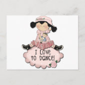 ブラックヘアガールダンサーTシャツ&ギフト ポストカード (正面)