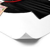 ブラックヘアコケット大学院プリント ポスター (角)