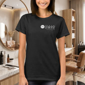ブラックヘアスタイリスト ビジネス ロゴ 名前入り Tシャツ