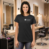 ブラックヘアスタイリスト ビジネス ロゴ 名前入り Tシャツ