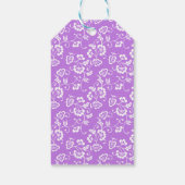 ブラックヘアバレリーナパープル誕生日サンキューユーズGif ギフトタグ (裏面)