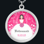 ブラックヘア明るい赤紫色結婚ズブリーズメイドネックレス シルバープレートネックレス<br><div class="desc">フォントのネックレスを選択しますシルバーメッキ金ゴールド仕上げかSterling Silverユニークのフォントを選択します。 !st Gift Keepsake Party Necklaces – 背景の色を変更するクリック – 最後のツールを選択してドロップダウンメニューで最後に変更します。色を任意の色に –</div>