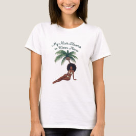 ブラックヘア アフロ ナチュラルヘア グラフィックTシャツ Tシャツ