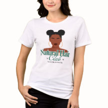 ブラックヘア"スペースバンズ"ヘアスタイル オーダーメイドTシャツ