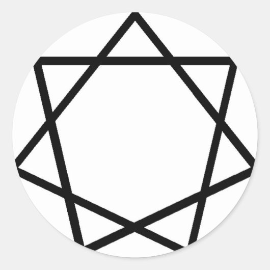 ブラックヘプタグラム ラウンドシール (正面)