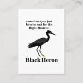 ブラックヘロンエグロット鳥野生動物 名刺 (正面)