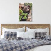 ブラックベアとブロンドカラー キャンバスプリント (インサイチュ (寝室))