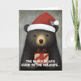 ブラックベアのホリデーガイド クリスマスカード カード