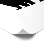 ブラックベアイラストレーションアートポスター ポスター (角)