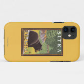 ブラックベアインフォレスト – アラスカ、シトカ Case-Mate iPhoneケース (裏面(横))