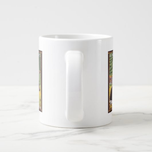 ブラックベアインフォレスト-山アダムス、ワシントン ジャンボコーヒーマグカップ (裏面)