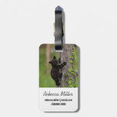 ブラックベアカブ登山ツリー ラゲッジタグ (裏面縦)