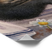 ブラックベアクブ洗濯槽浴鴨水色11x14 ポスター (角)