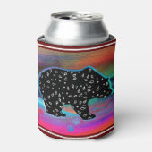 ブラックベアスピリットノーザンライトカラークーラーボックス 缶クーラー (缶正面)