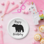 ブラックベアハッピーバースデーキャンパー紙プレート ペーパープレート (パーティー)