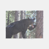 ブラックベアフリースブランケット フリースブランケット (正面(横))