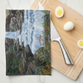 ブラックベアマザー&クブウォーターフォール キッチンタオル (四つ折り)