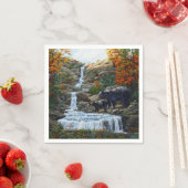 ブラックベアマザー&クブウォーターフォール スタンダードカクテルナプキン (インサイチュ)