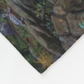 ブラックベアマザー&クブウォーターフォール フリースブランケット (角)