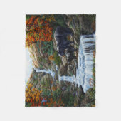 ブラックベアマザー&クブウォーターフォール フリースブランケット (正面)