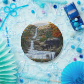 ブラックベアマザー&クブウォーターフォール ペーパープレート (パーティー)