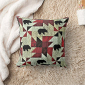 ブラックベアラキルト クッション (ブランケット)