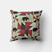 ブラックベアラキルト クッション (裏面)