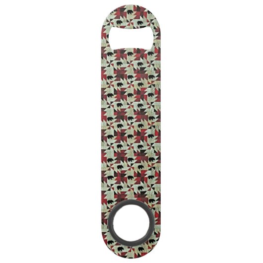 ブラックベアラキルト スピード栓抜き (正面)