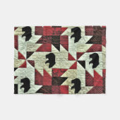 ブラックベアラキルト フリースブランケット (正面(横))