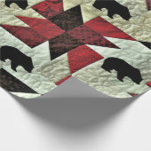 ブラックベアラキルト ラッピングペーパー (角)