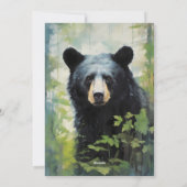 ブラックベアーインザフォレストポートレート シーズンカード (裏面)